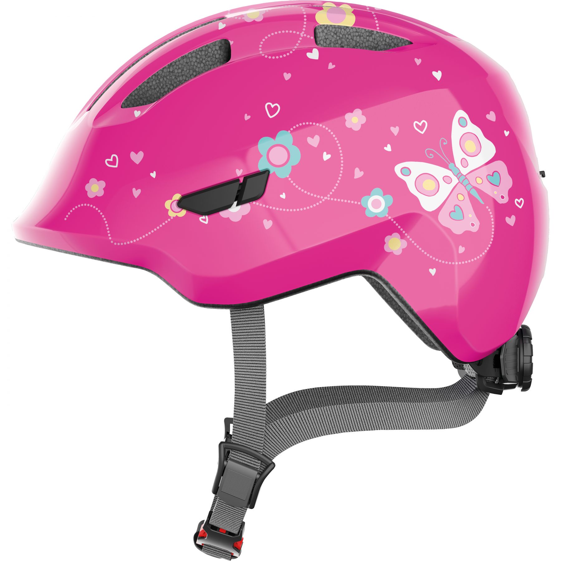 Abus Smiley 3.0, Cykelhjälm, Junior, Pink Butterfly - Köp för SEK 419 - Spara 38%