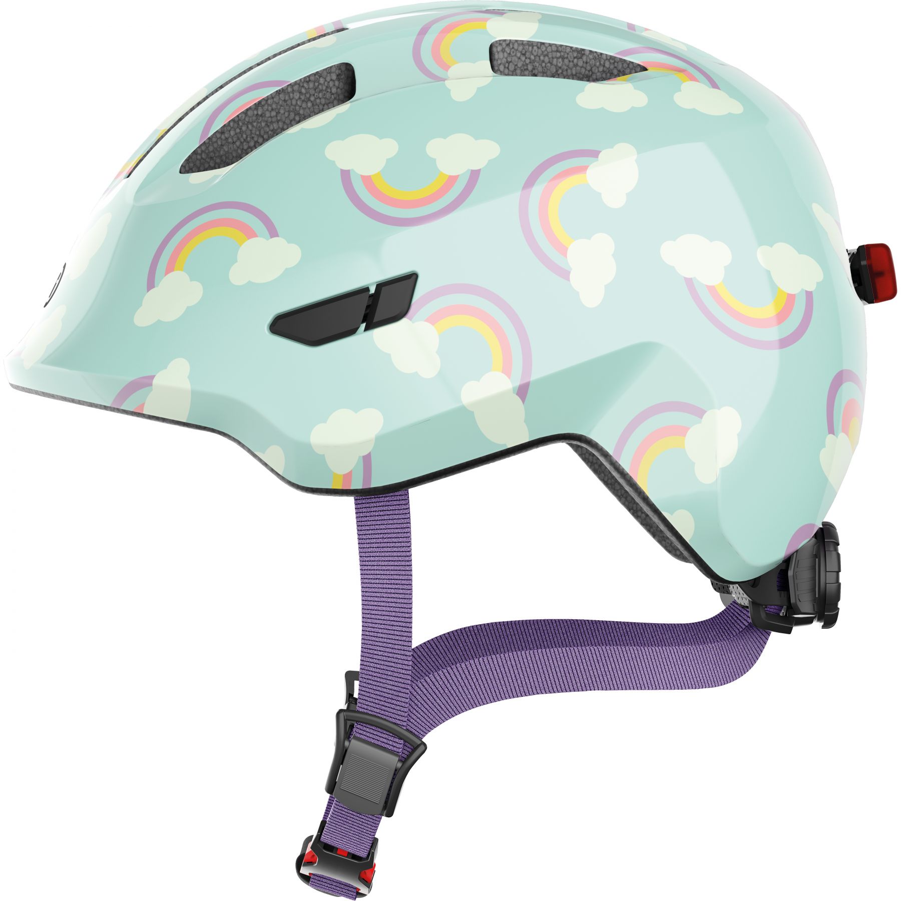 Abus Smiley 3.0 LED, Cykelhjälm, Junior, Blue Rainbow - Köp för SEK 519 - Spara 30%