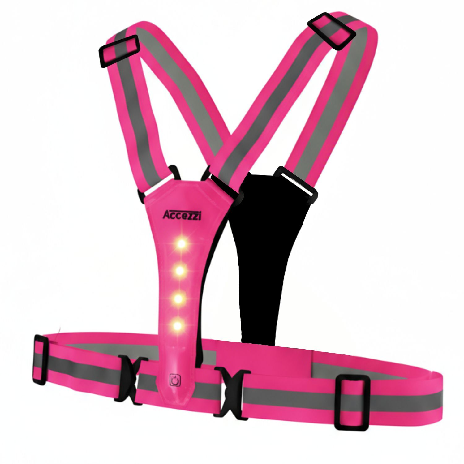 Accezzi LED Reflexväst, Pink - SEK 289