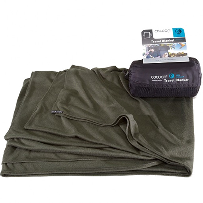 Cocoon Travel Blanket,180x140 cm, Resefilt, skugggrön - Köp för SEK 447 - Spara 20%