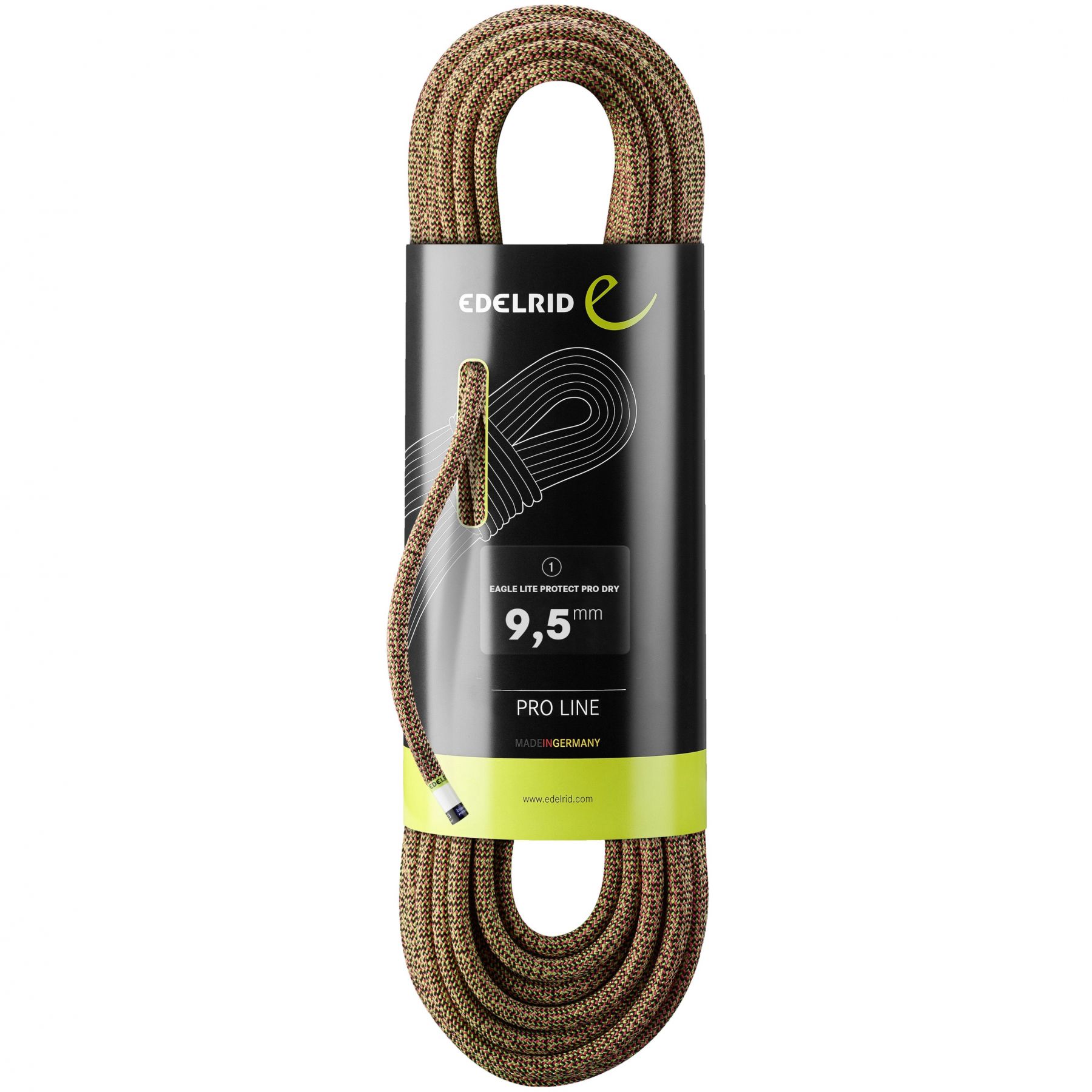 Edelrid Eagle Lite Protect Pro Dry 9,5mm, klätterrep, grön/röd - Köp för SEK 1.631 - Spara 21%