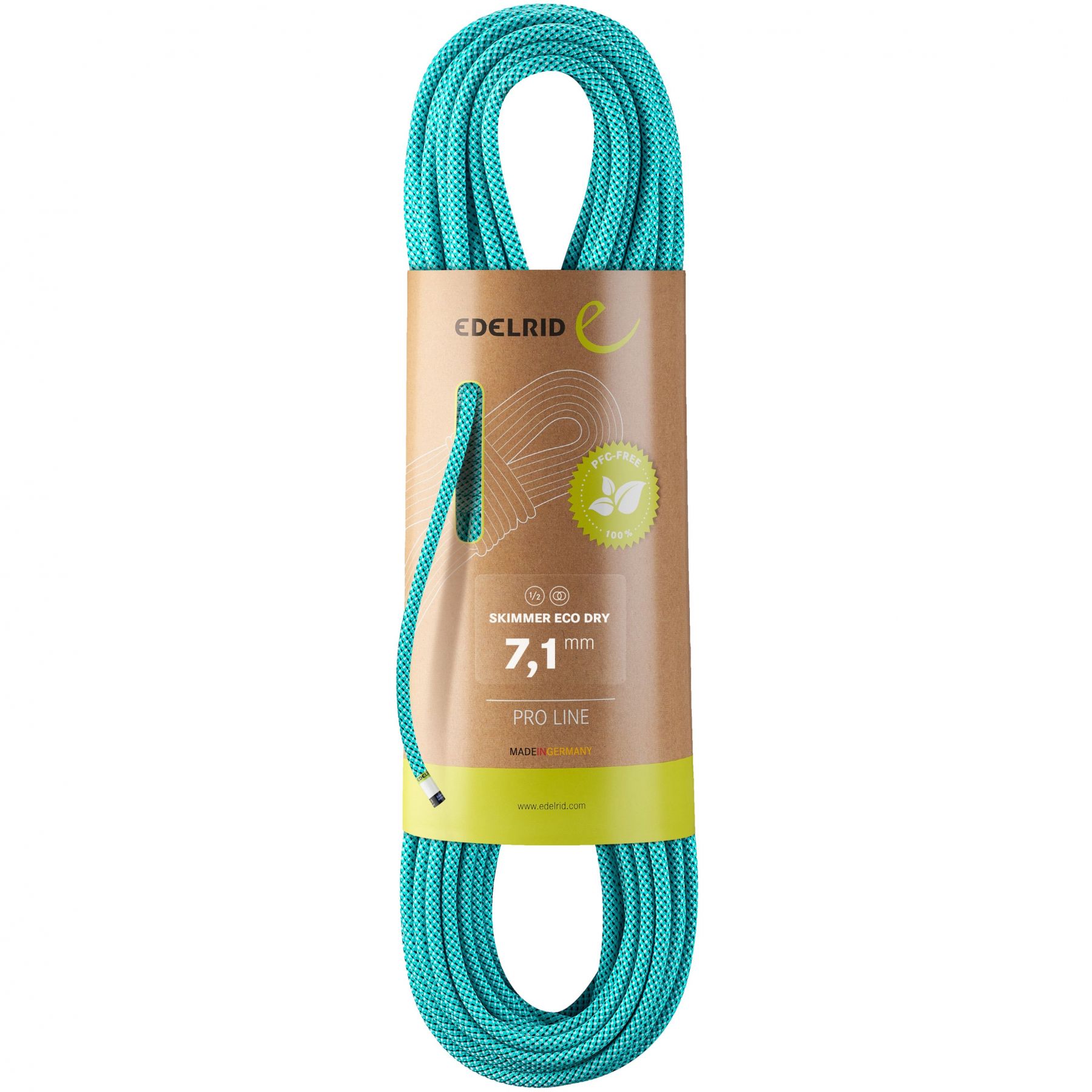 Edelrid Skimmer Eco Dry 7,1mm, klätterrep, blå - SEK 1.798 - Spara 28%