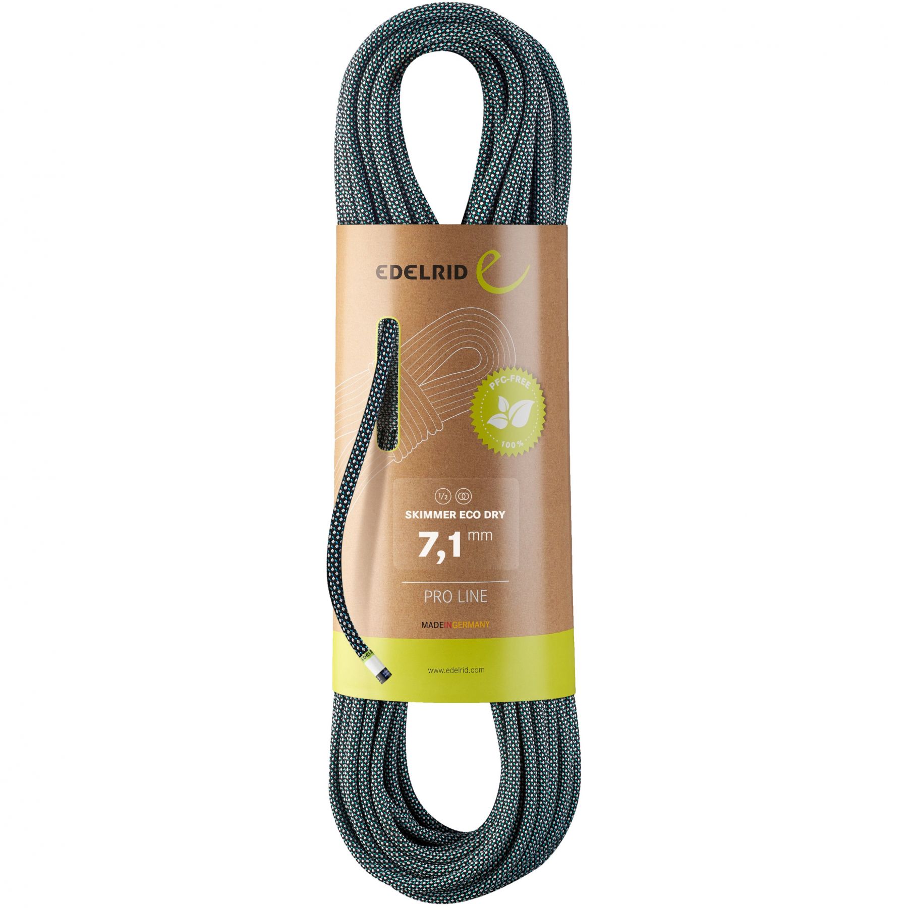 Edelrid Skimmer Eco Dry 7.1mm, klätterrep, unisex, night - SEK 1.798 - Spara 28%