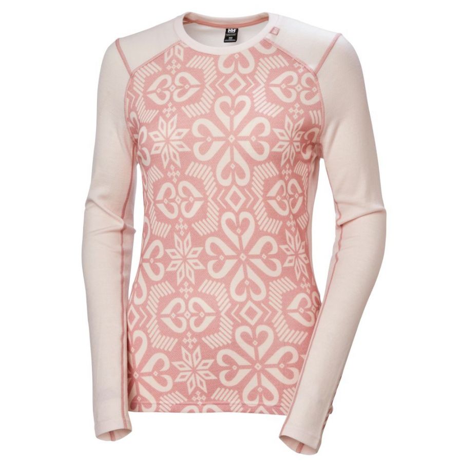 Helly Hansen Lifa Merino Midweight Graphic Crew, Dam, Ljusrosa - Köp för SEK 879 - Spara 20%