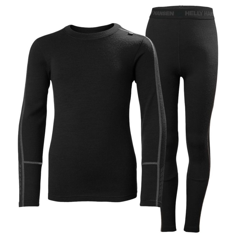 Helly Hansen Lifa Merino Midweight, Set, Junior, Svart - SEK 822 - Spara 25%