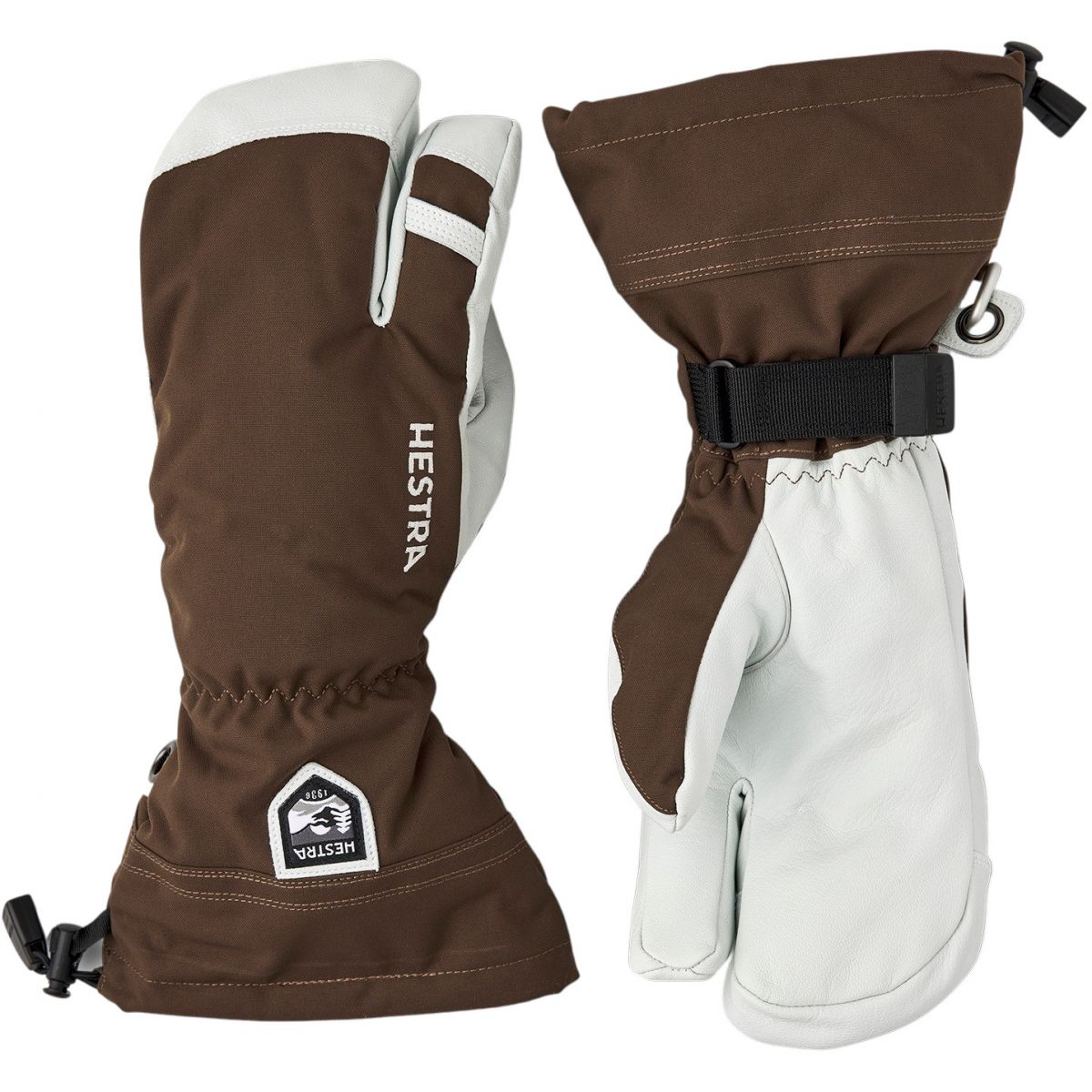 Hestra Army Leather Heli Ski, 3-finger Skidhandskar, Brun - SEK 1.199 - Spara 20%
