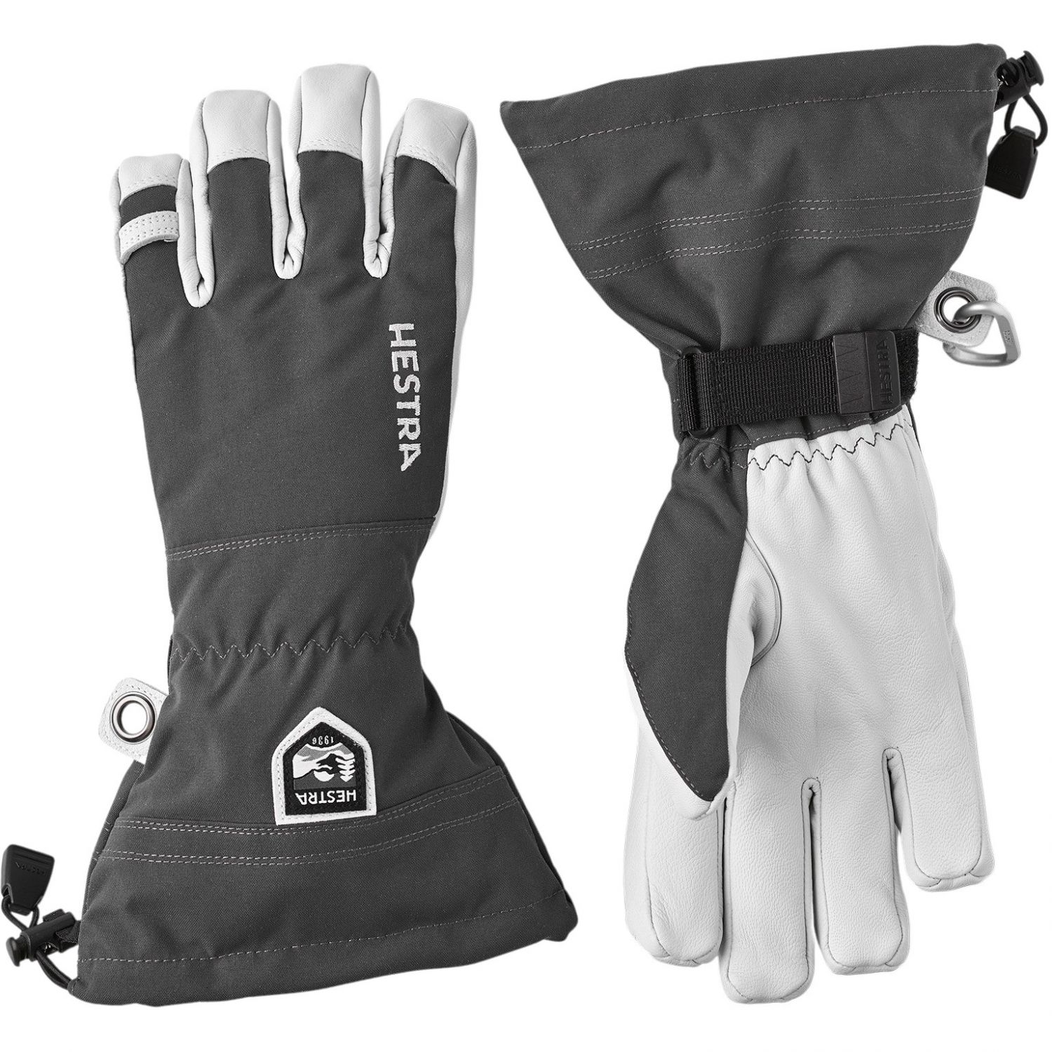 Hestra Army Leather Heli Ski, Skidhandskar, Grå - SEK 1.499