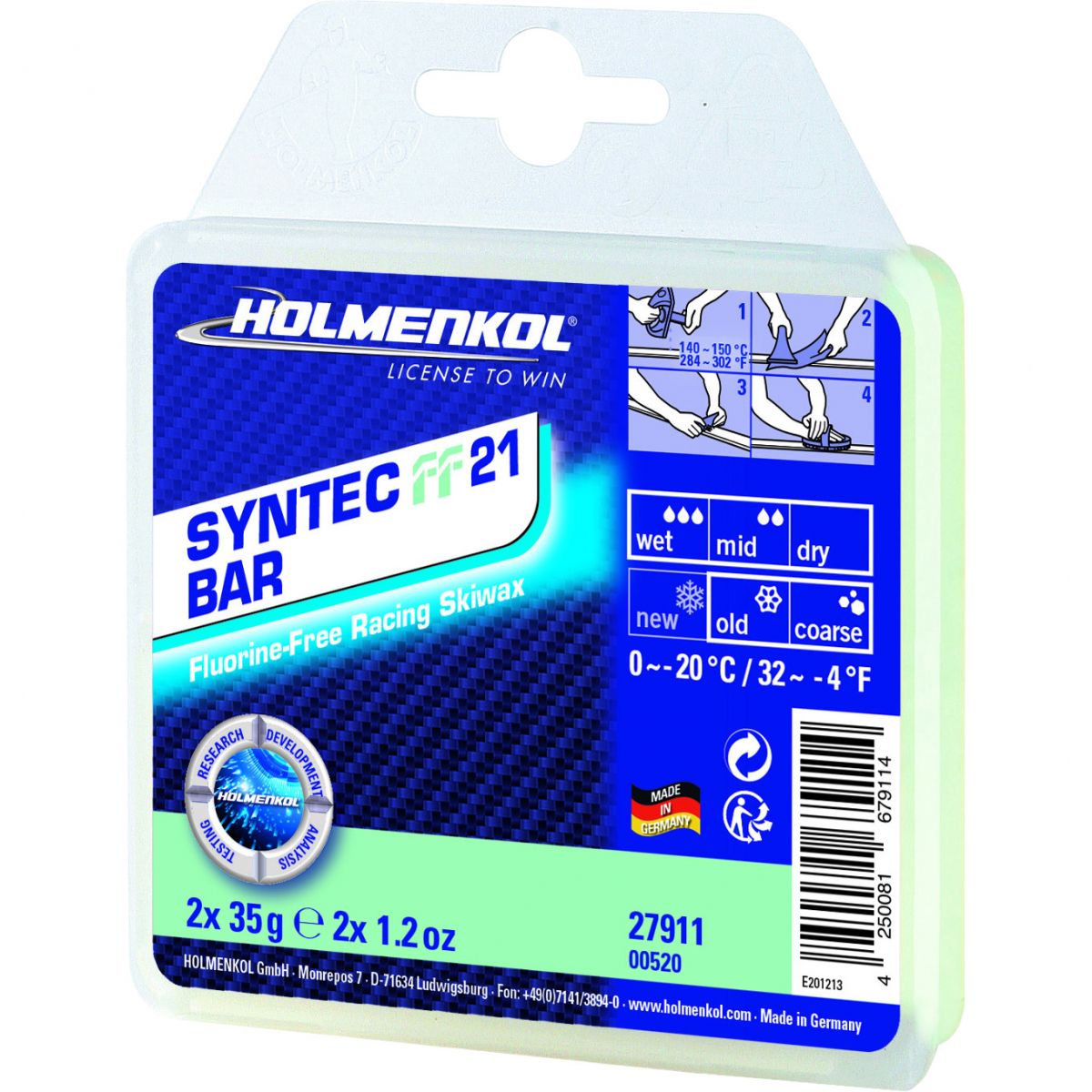 Holmenkol Syntec FF 21 Bar, Skidvalla, 70g - Köp för SEK 347 - Spara 22%