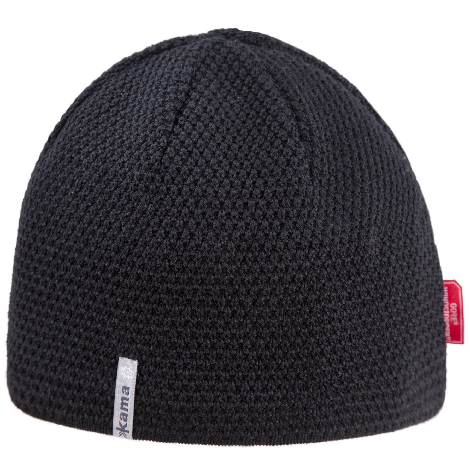 Kama Stickad Mössa, med Gore Windstopper, Svart - Köp för SEK 375 - Spara 20%