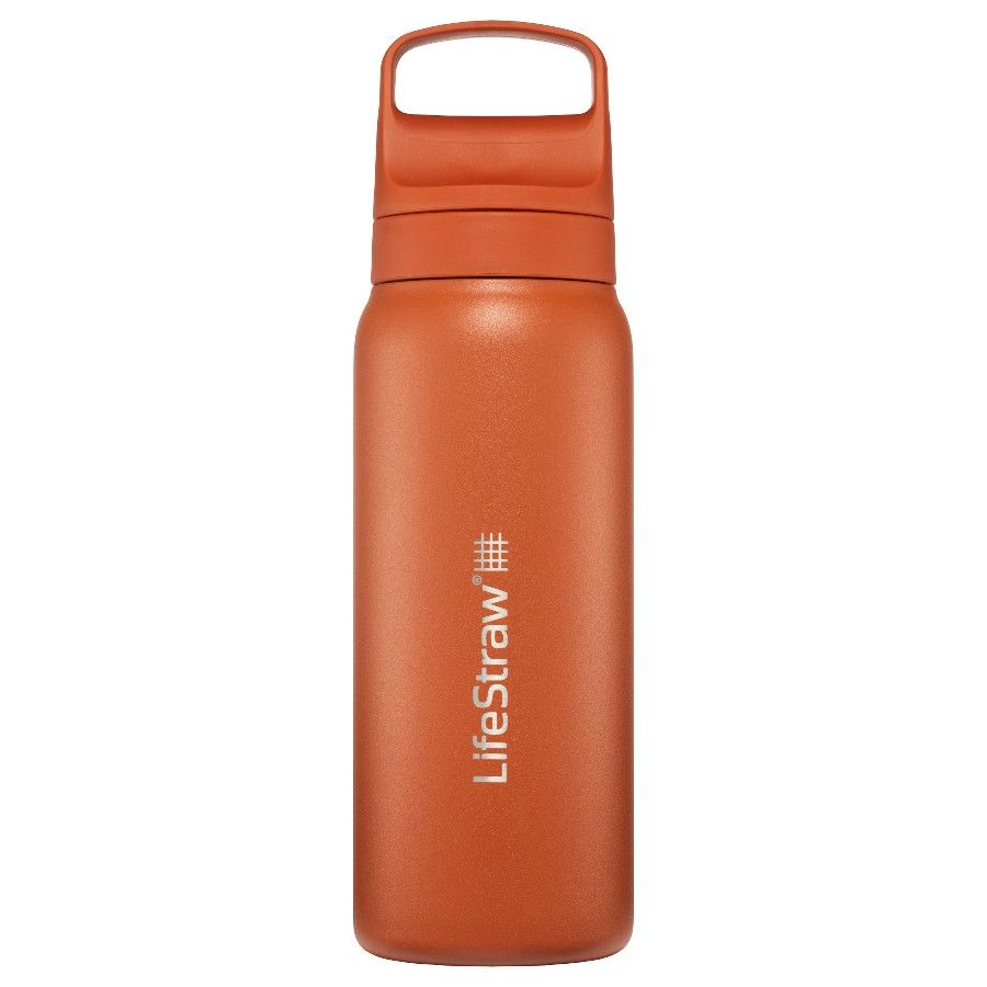 Lifestraw Go 2.0 Rostfritt Stål Vattenfilterflaska, Kyoto Orange, 700 ML, orange - Köp för SEK 710 - Spara 23%