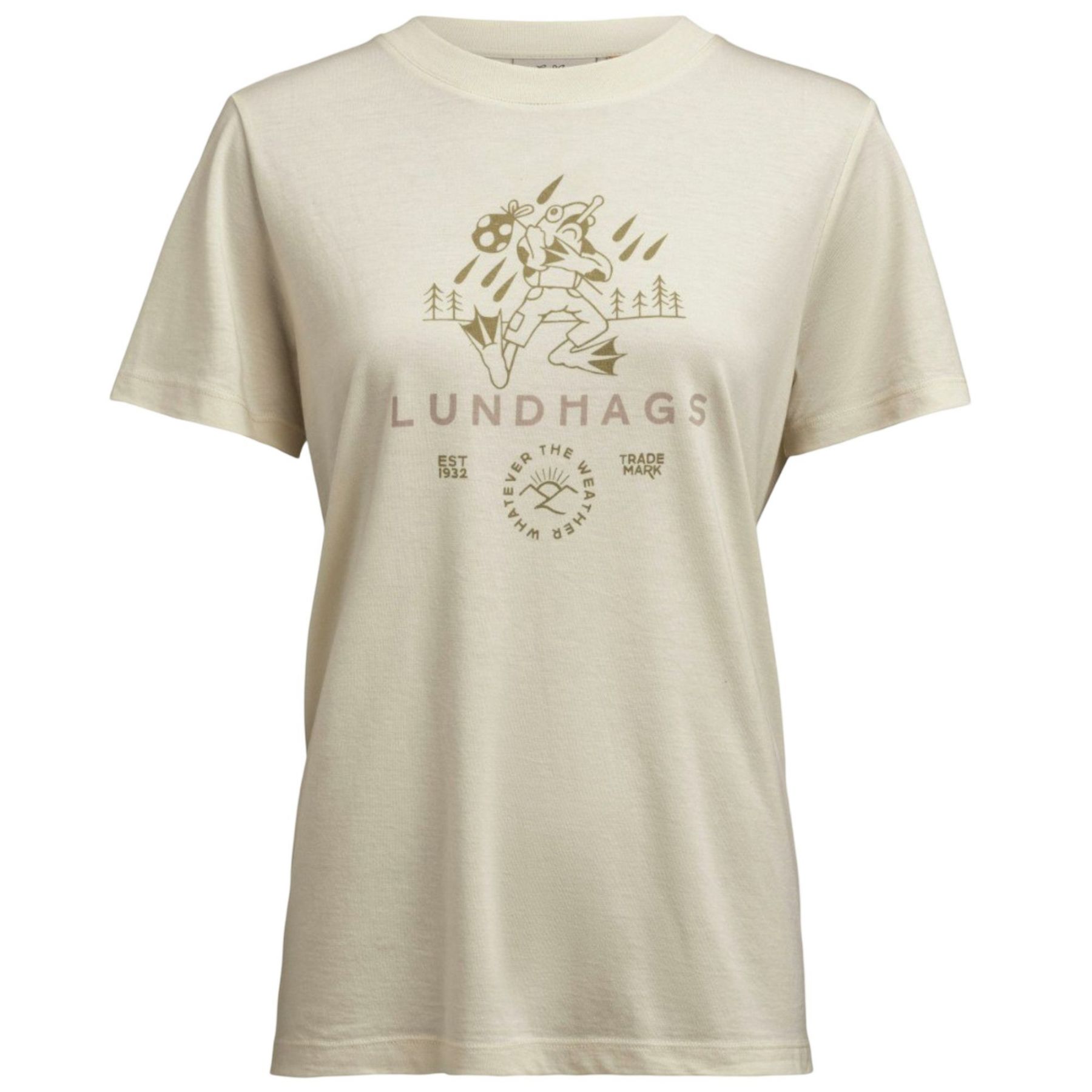 Lundhags Järpen Printed T-shirt, t-shirt, dam, vit - SEK 483 - Spara 27%