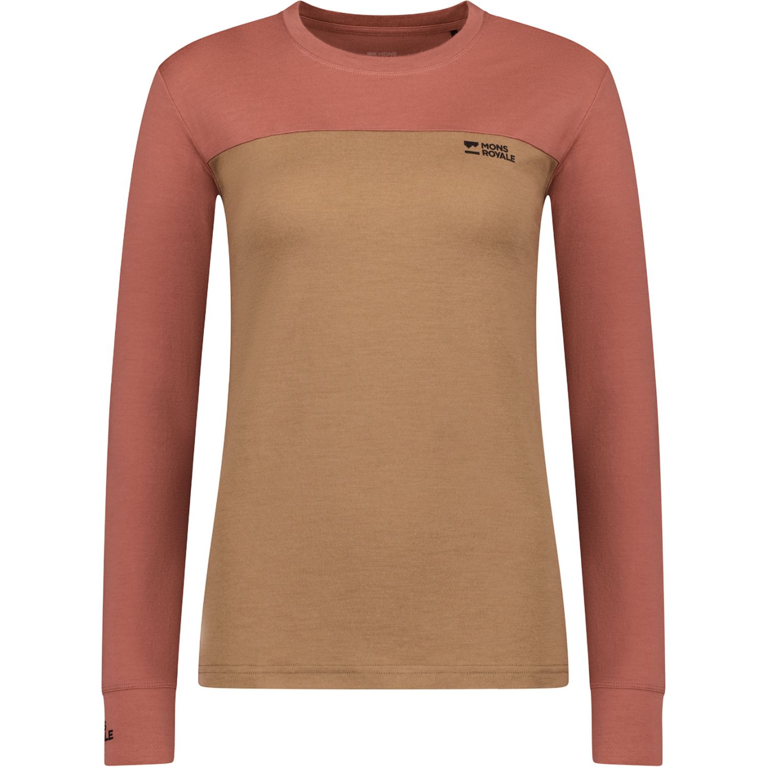 Mons Royale Yotei Merino, Underställströja, Dam, Rosa/Brun - Köp för SEK 1.110 - Spara 20%