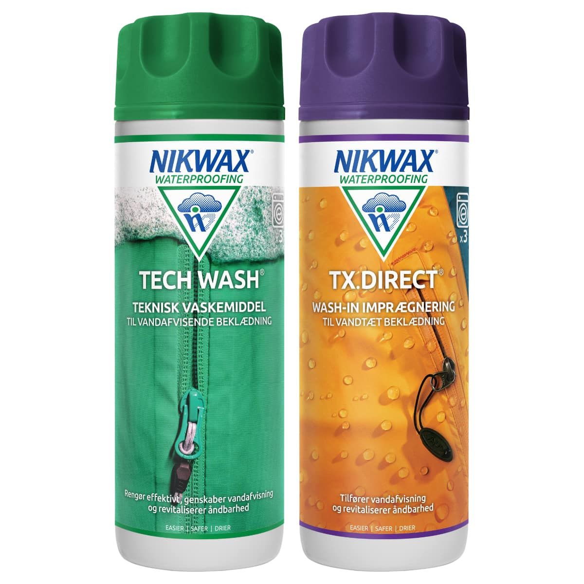 Nikwax Tech Wash + TX Direct Wash-In 2x300 ml - Köp för SEK 206 - Spara 31%