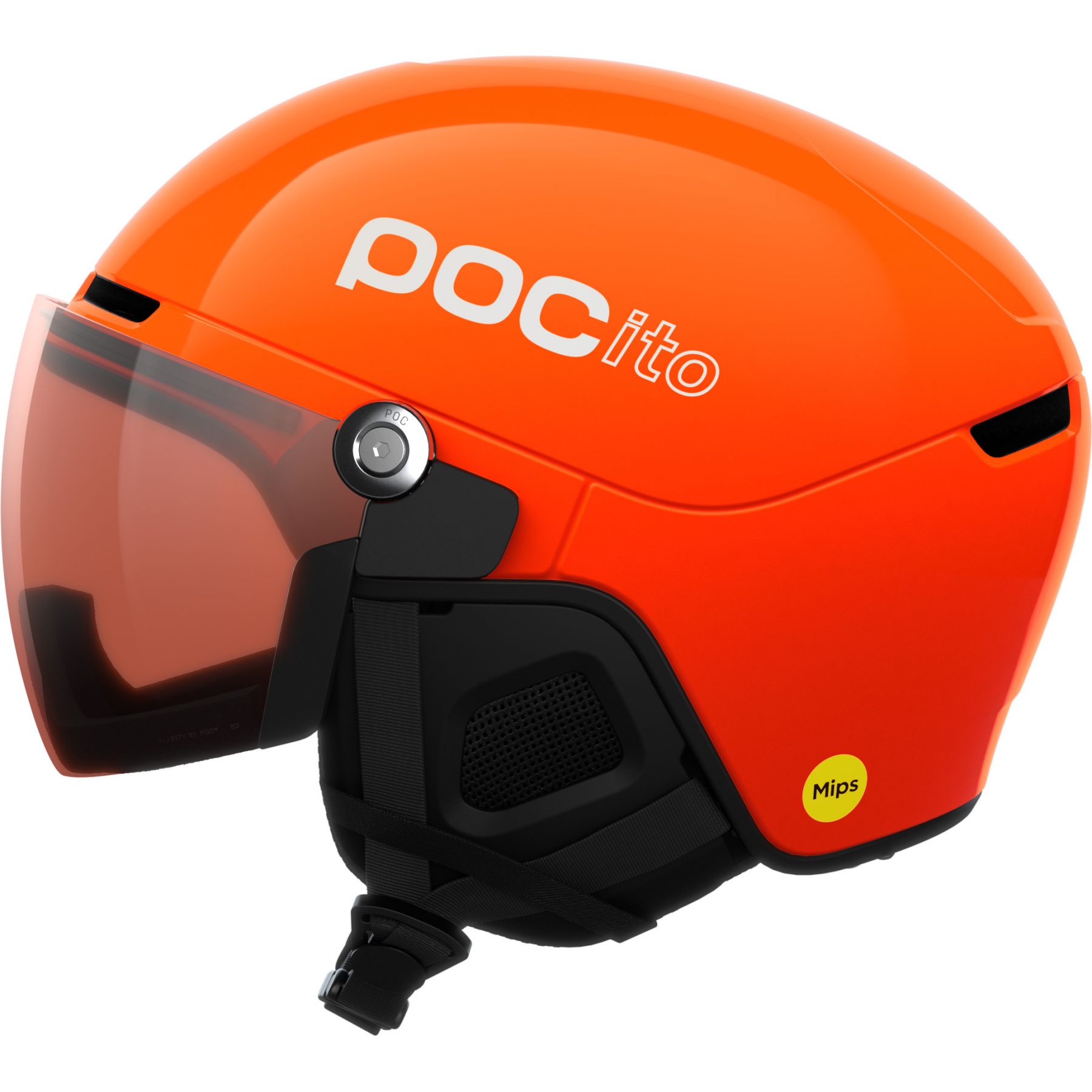 POCito Obex Visor, Skidhjälm med Visir, Junior, Florescent Orange - Köp för SEK 1.659 - Spara 30%
