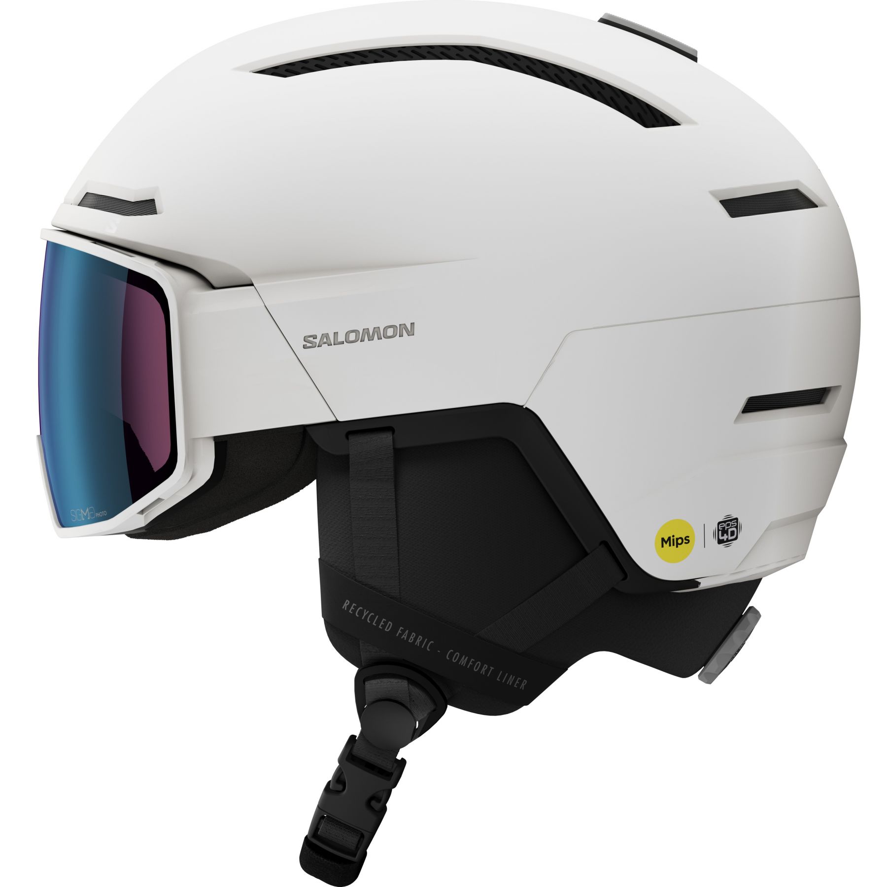 Salomon Driver Pro Sigphoto MIPS, Skidhjälm med Visir, Vit - Köp för SEK 2.450 - Spara 40%