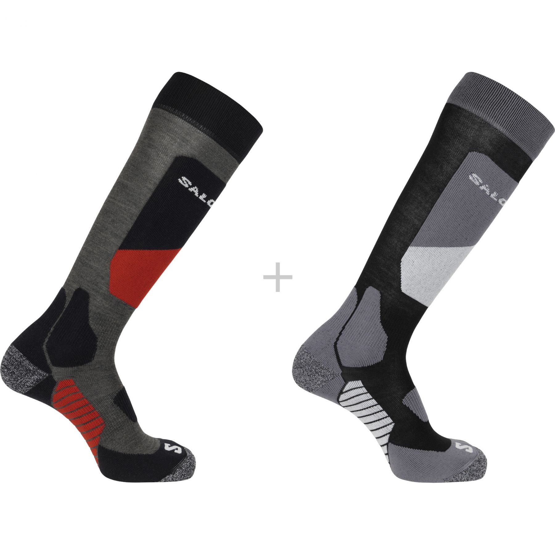 Salomon S/Access, Skidstrumpor, 2-Pack, Svart/Mörkgrå - SEK 227 - Spara 40%