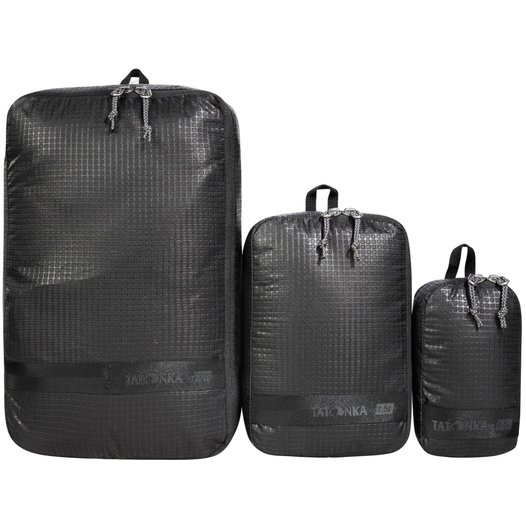 Tatonka Stuff Sack Zip Set III, packpåse, svart, 3 st. - Köp för SEK 279 - Spara 0%