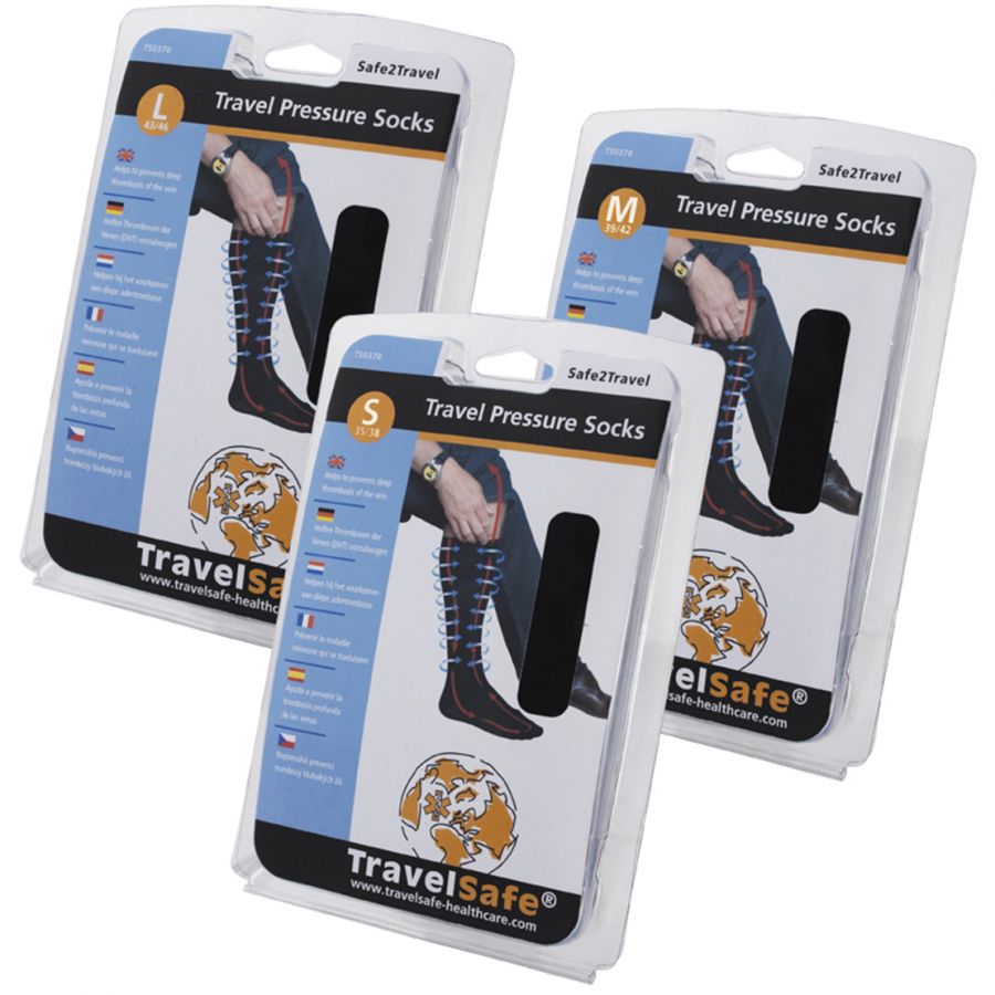 TravelSafe Pressure socks, kompressionsstrumpor, svart - Köp för SEK 149 - Spara 0%